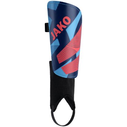 Afbeeldingen van Scheenbeschermer River Classic hemelsblauw/navy/koraal