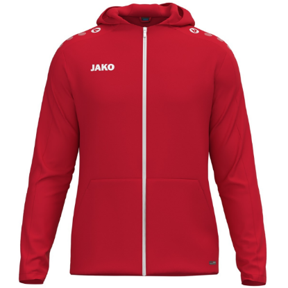 Afbeeldingen van Jas met kap One rood (LEVERBAAR VANAF JANUARI 2026)